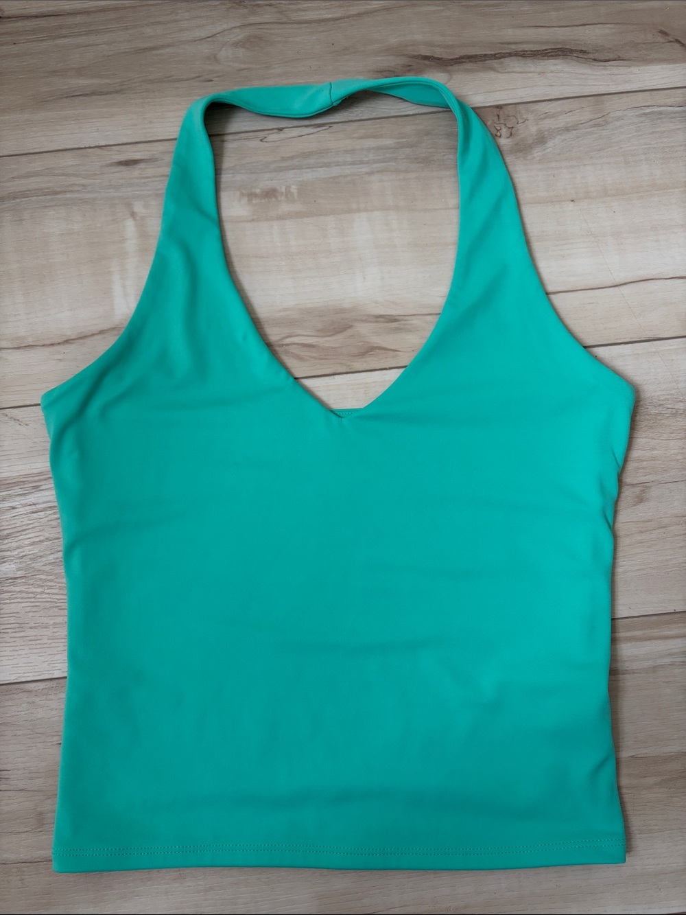 Express Teal/Aqua Halter V-Neck Tank Top